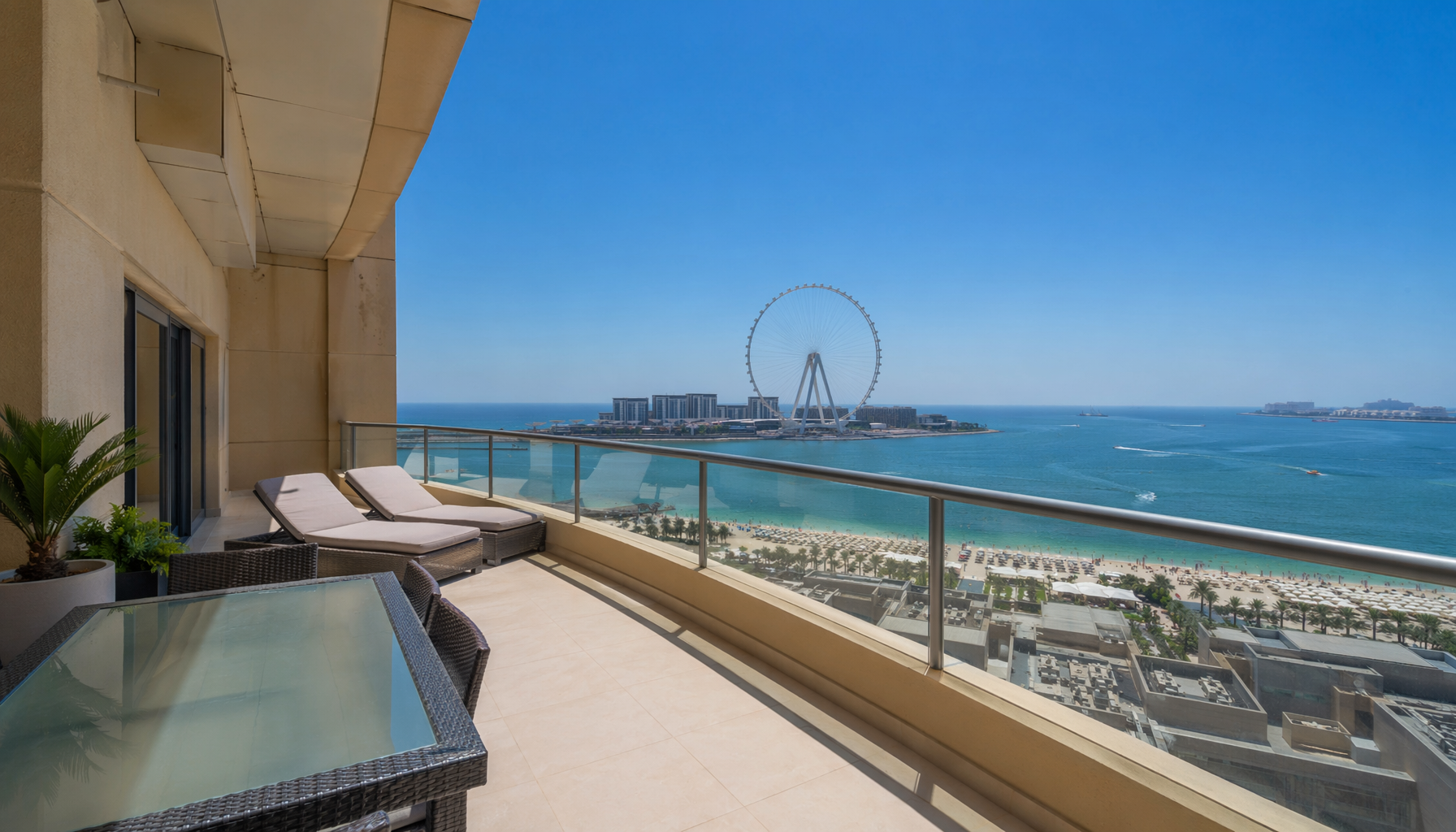 Beachfront 3BR for Rent, JBR