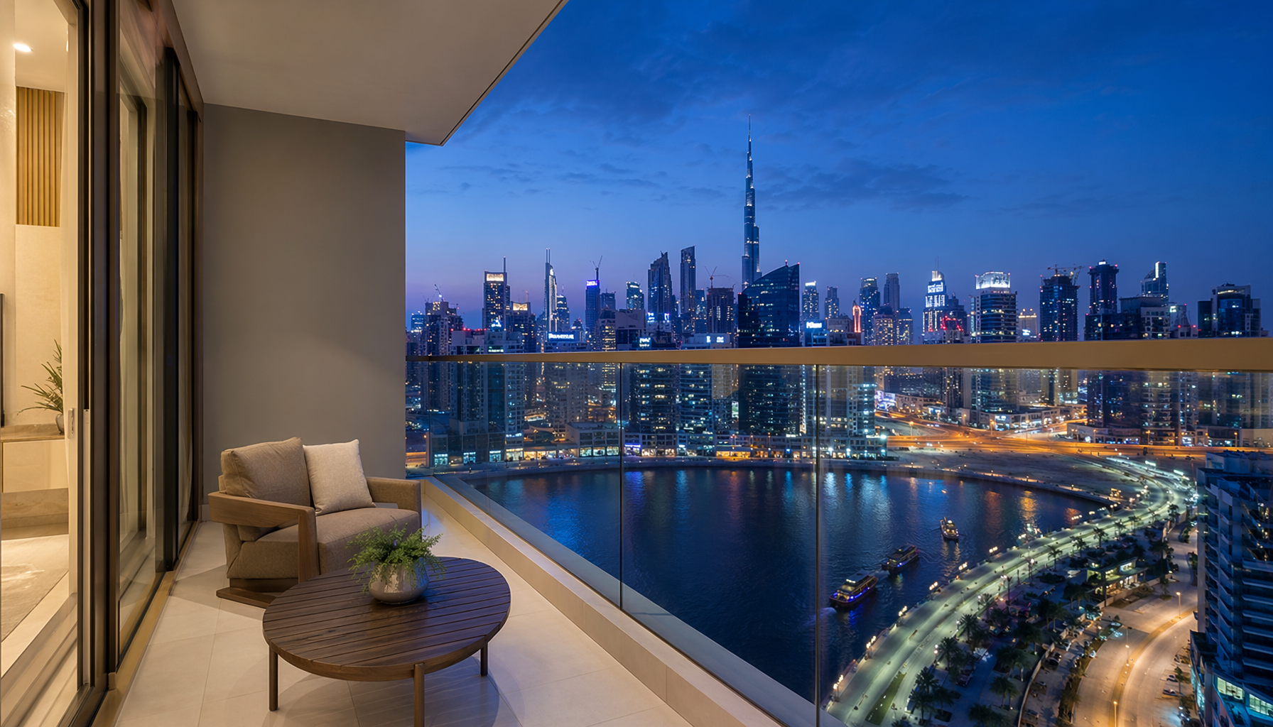 Canal View 1BR, Business Bay